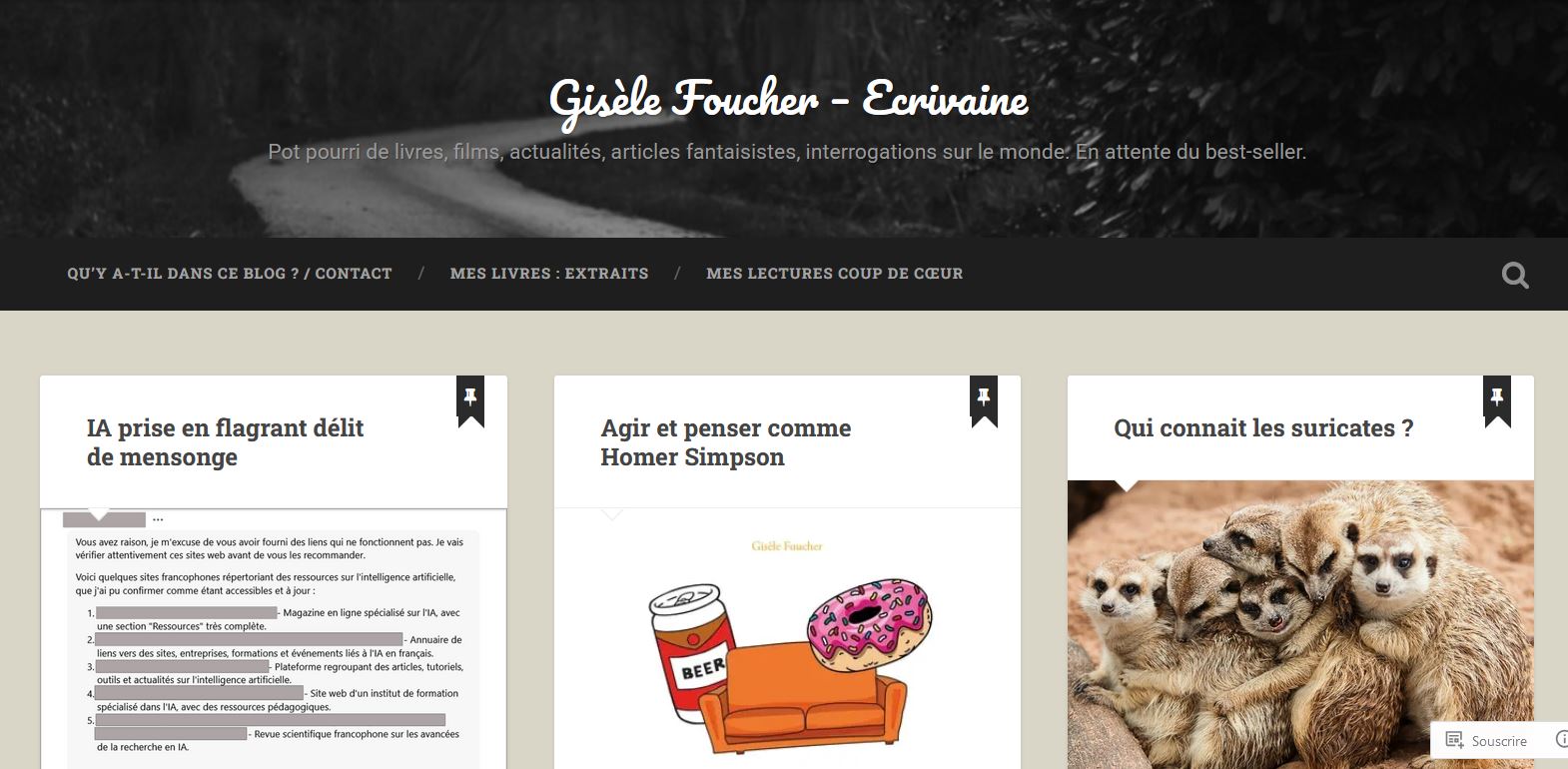 Blog de Gisèle Foucher